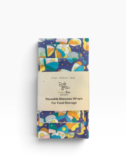 Butterfly Nights beeswax wraps 3-pack, small, medium and large